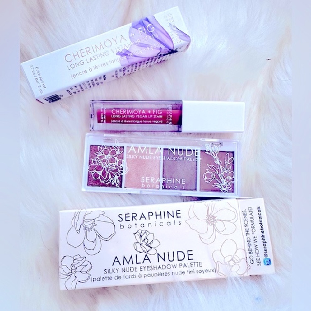 SERAPHINE’S Botanicals [2pc Cherimoya+Fig Lasting Lip Satin+Silky Nude Shadow’s]